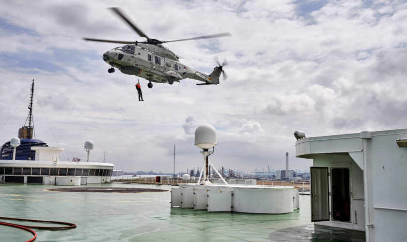 NH90-helikopter in actie tijdens LIVEX2019